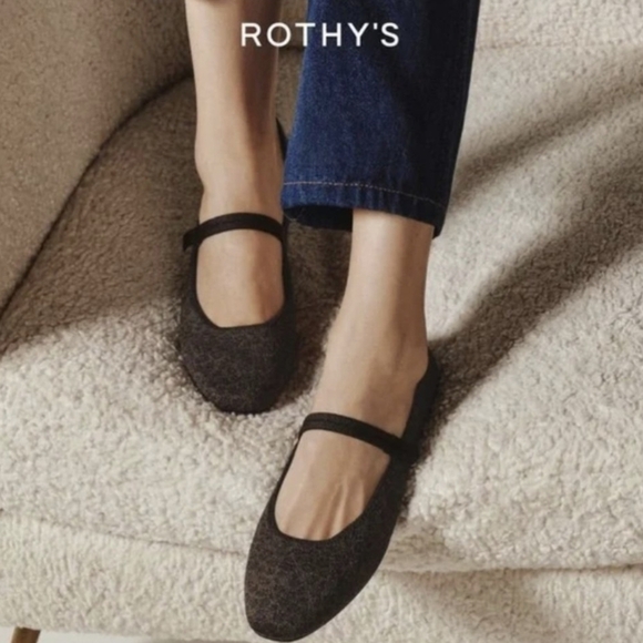 Rothy's The Square Mary Jane Chocolate Spot Leopard Animal Print Women's 7.5 - Picture 4 of 14